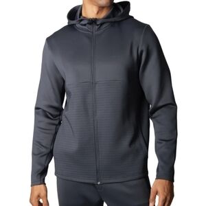 Spyder New Men's Full Zip Hoodie Sweater Gray Size M Pockets Stretchy Activewear